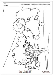 Ağaç boyama sayfaları 
